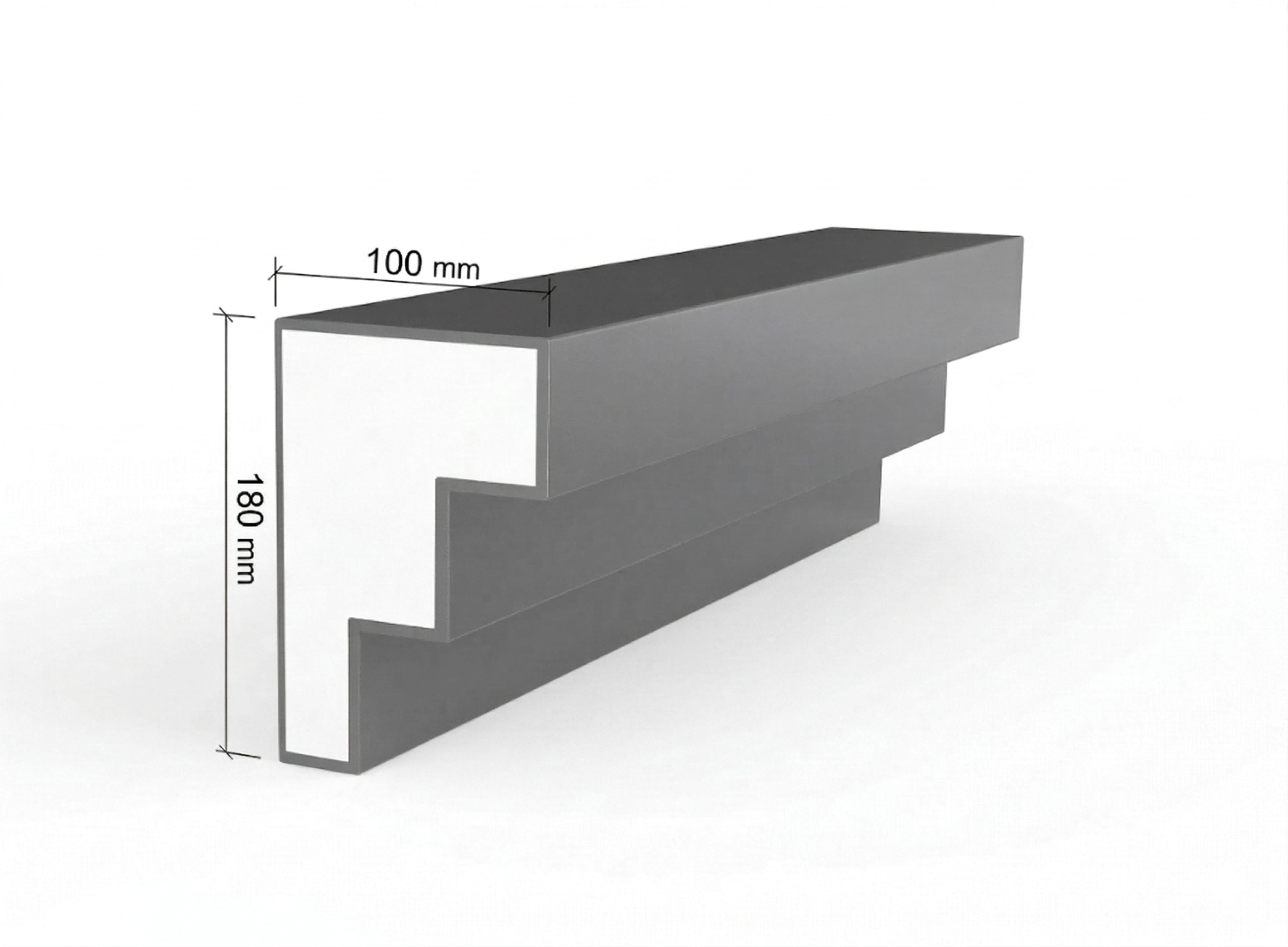 Modern EPS decorative cornice moulding with 180mm x 100mm profile, featuring polymer coating for exterior wall decoration in Vietnam and Thailand projects.