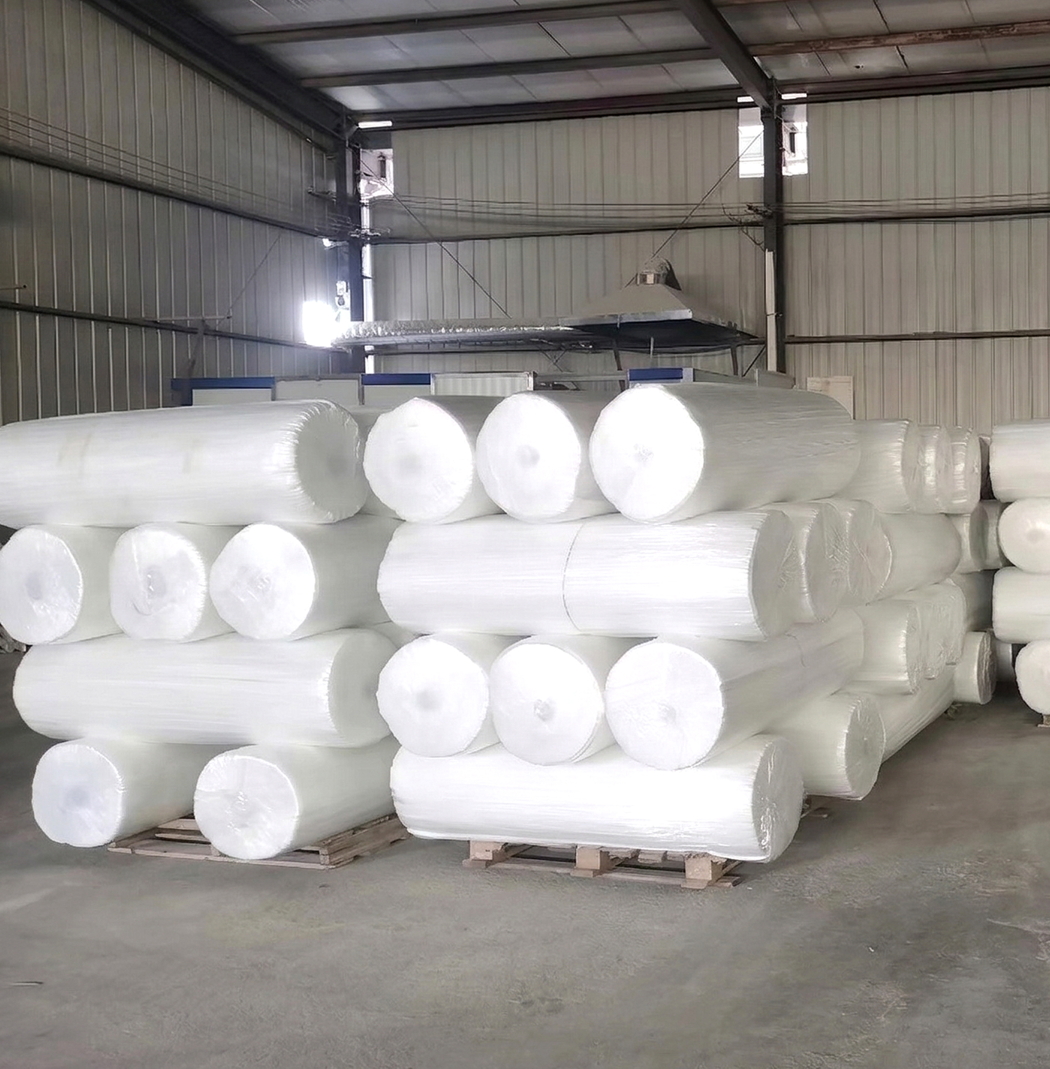 Massive stock of nano aerogel blanket rolls in RS warehouse - Showcasing ample inventory and large-scale production capacity