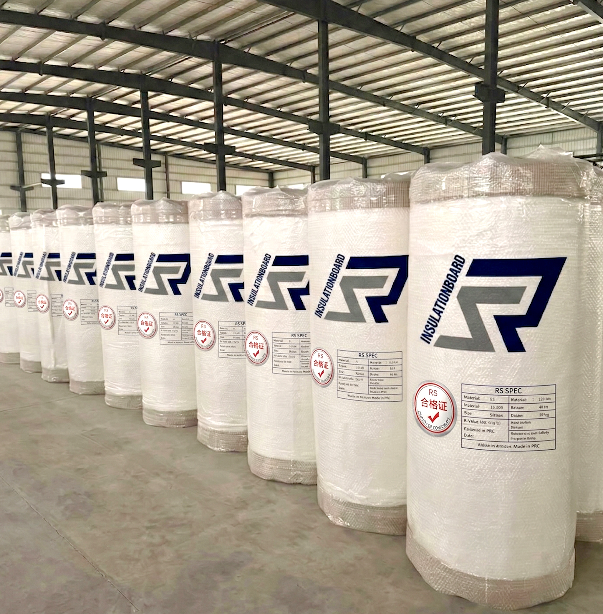 Nano aerogel blanket rolls with technical spec sheets and QC certificates - Showcasing a complete quality traceability system