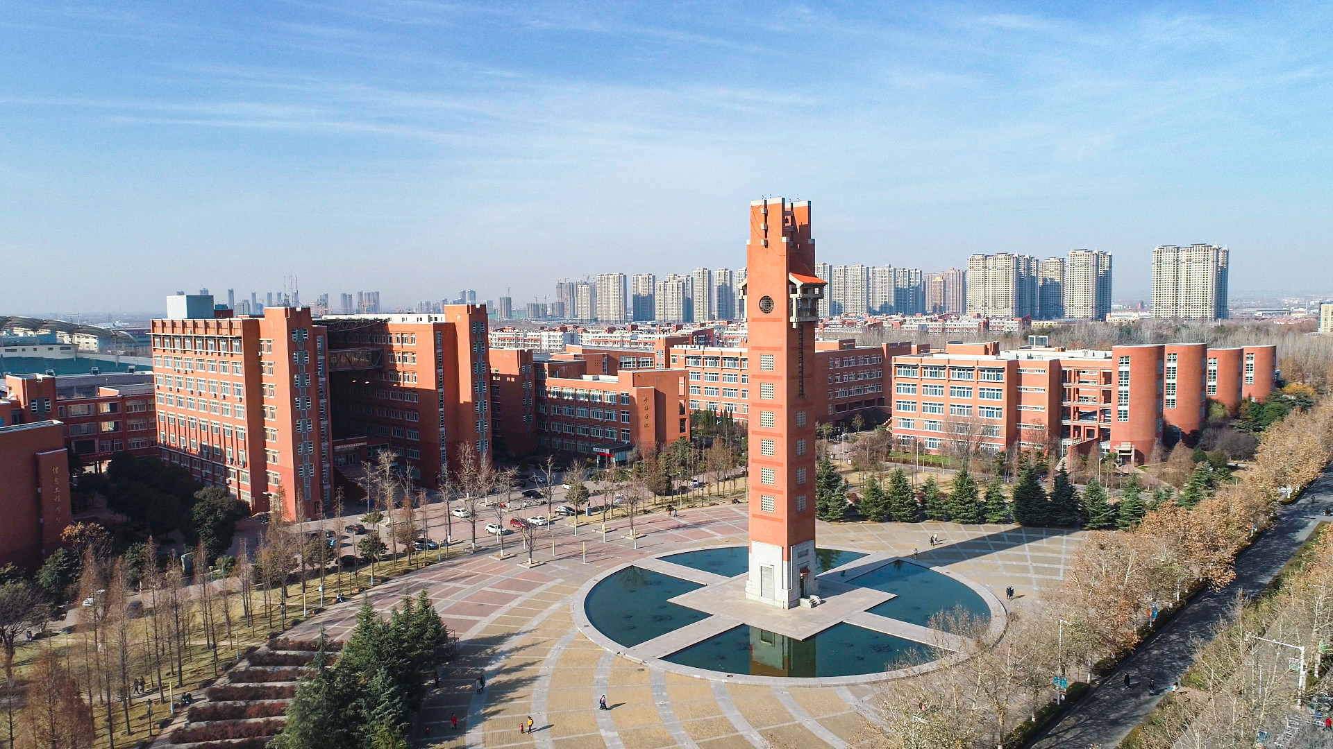 EPS Insulation board-Aerial view of Zhengzhou University New Campus featuring energy-saving exterior wall insulation systems