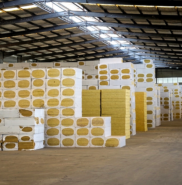 RS modern rock wool board warehouse - Demonstrating large-scale capacity and ample stock reserves