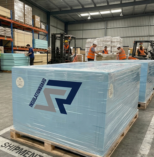 Customized XPS foam boards with quality traceability labels and professional shipping packaging